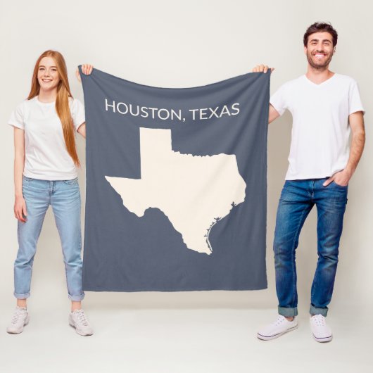 Couverture Polaire Texas State Map Home Decor  (En situation)
