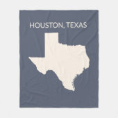 Couverture Polaire Texas State Map Home Decor  (Devant)