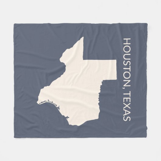 Couverture Polaire Texas State Map Home Decor  (Devant (Horizontal))