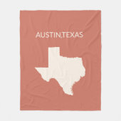 Couverture Polaire Texas State Map Home Decor Sherpa Blanket (Devant)