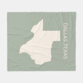 Couverture Polaire Texas State Map Home Decor Sherpa Blanket (Devant (Horizontal))