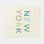 Couverture Polaire Texte coloré de New York (Devant (Horizontal))