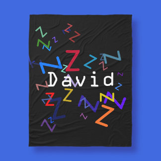 Couverture Polaire Texte coloré modifiable Tout nom ou mot que vous c