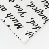 Couverture Polaire Texte de fierté et de préjudice (Coin)