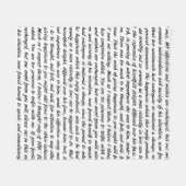 Couverture Polaire Texte de fierté et de préjudice (Devant (Horizontal))