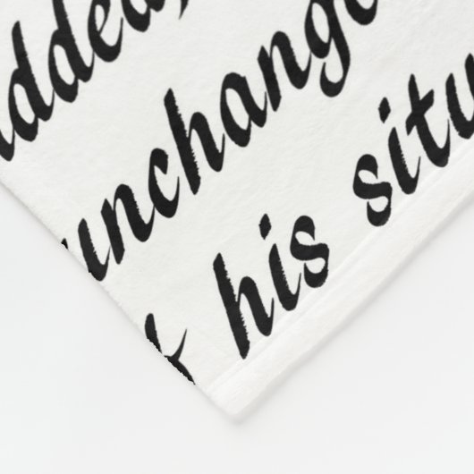 Couverture Polaire Texte de fierté et de préjudice (Coin)