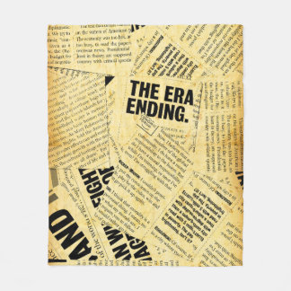 Couverture Polaire Texte du journal de presse avec vieux papier