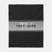 Couverture Polaire Texte en calques personnalisable moderne | Noir et (Devant)