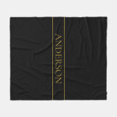 Couverture Polaire Texte et lignes Gold personnalisables (Devant (Horizontal))