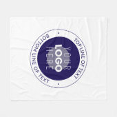 Couverture Polaire Texte et logo personnalisables | Bleu foncé violet (Devant (Horizontal))