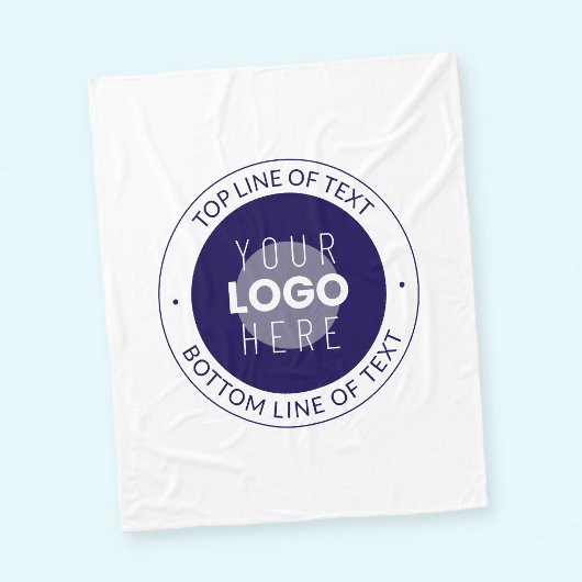 Couverture Polaire Texte et logo personnalisables | Bleu foncé violet