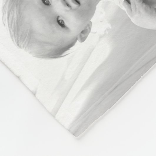 Couverture Polaire Texte et message personnalisés de 26 photos noir e (Coin)