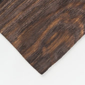 Couverture Polaire Texte et photo personnalisés / Bois rustique (Coin)