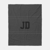 Couverture Polaire Texte gris en cuir noir (Devant)