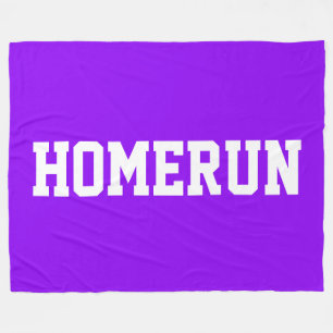 Couverture Polaire Texte HOMERUN Sport Coloré Violet Clair Blanc