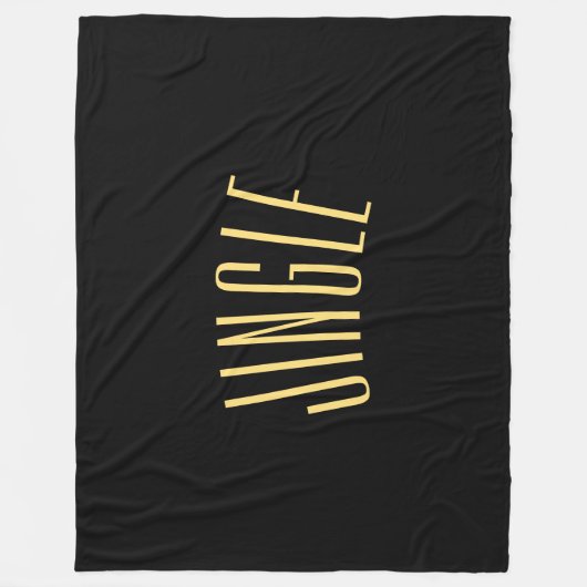 Couverture Polaire Texte JINGLE Fun Classy Bold Black Tall mince (Devant)