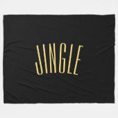 Couverture Polaire Texte JINGLE Fun Classy Bold Black Tall mince (Devant (Horizontal))