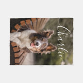 Couverture Polaire Texte moderne Photo personnalisée (Devant (Horizontal))