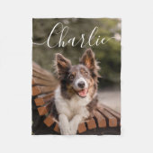 Couverture Polaire Texte moderne Photo personnalisée (Devant)