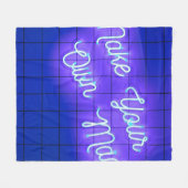 Couverture Polaire Texte néon manuscrit brillant Faire votre propre m (Devant (Horizontal))