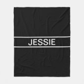 Couverture Polaire Texte personnalisable | Bold Modern Black & White (Devant)