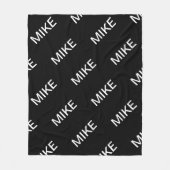 Couverture Polaire Texte personnalisable | Bold Modern Black & White (Devant)