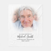 Couverture Polaire Texte personnalisé Hommage Photo Fleece Blanket (Devant)