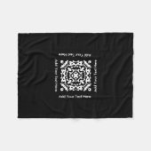 Couverture Polaire Texte personnalisé Motif décoratif noir et blanc (Devant (Horizontal))