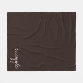 Couverture Polaire Texte personnalisé sur le chocolat noir (Devant (Horizontal))