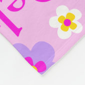 Couverture Polaire Texte rose, violet blanc jaune typographique (Coin)