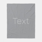 Couverture Polaire Texte simple à 3 dimensions | Gray (Devant)