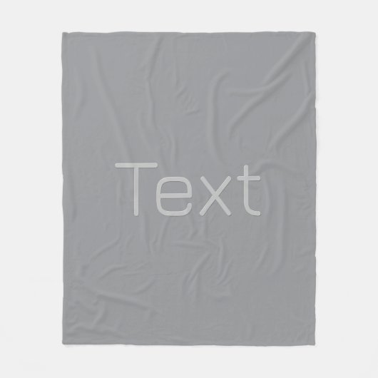 Couverture Polaire Texte simple à 3 dimensions | Gray (Devant)