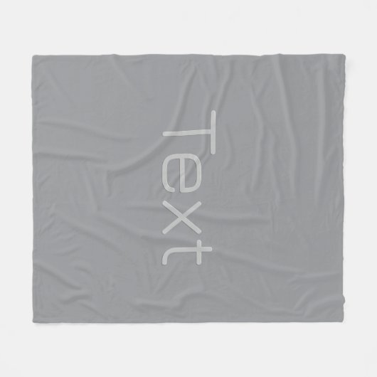 Couverture Polaire Texte simple à 3 dimensions | Gray (Devant (Horizontal))