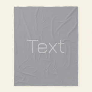Couverture Polaire Texte simple à 3 dimensions Gray