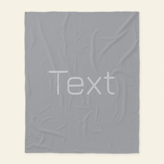 Couverture Polaire Texte simple à 3 dimensions | Gray