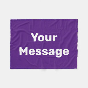 Couverture Polaire Texte simple et blanc Votre Modèle de message
