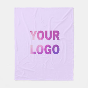 Couverture Polaire texte simple minimal ajoutez votre logo/dessin ici