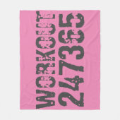 Couverture Polaire Texte usé et rayé Workout 247365 rose (Devant)