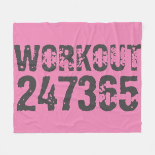 Couverture Polaire Texte usé et rayé Workout 247365 rose