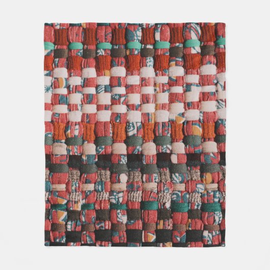COUVERTURE POLAIRE TEXTILE VERT ROUGE ET BLEU (Devant)