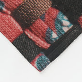 COUVERTURE POLAIRE TEXTILE VERT ROUGE ET BLEU (Coin)
