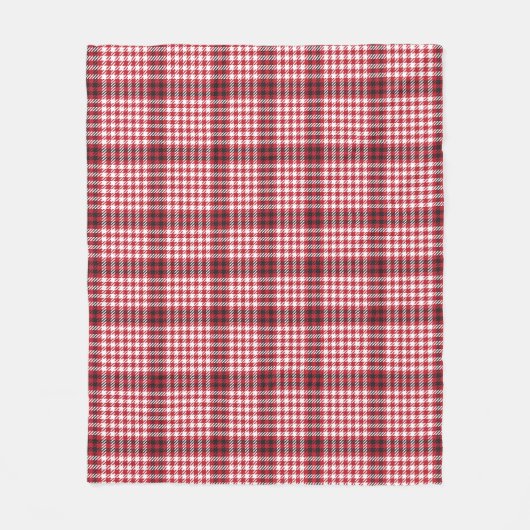 Couverture Polaire Texture À damiers Tartan rouge (Devant)
