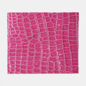 Couverture Polaire Texture à motif d'alligator rose (Devant (Horizontal))