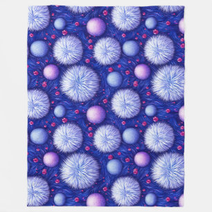 Couverture Polaire Texture Abstrait avec Orbes Brillantes et Flou