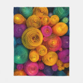 Couverture Polaire Texture abstraite de cercles concentriques multico (Devant)