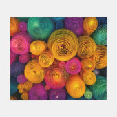 Couverture Polaire Texture abstraite de cercles concentriques multico (Devant (Horizontal))