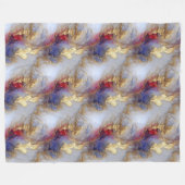 Couverture Polaire Texture abstraite d'encre alcoolique avec des acce (Devant (Horizontal))