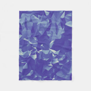 Couverture Polaire Texture Abstraite Géométrique Cristal Bleu Moderne