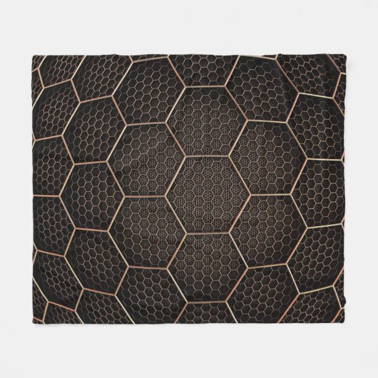 Couverture Polaire texture Arrière - plan grille hexagonale d (Devant (Horizontal))