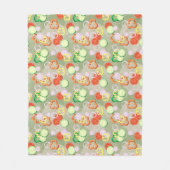 Couverture Polaire Texture avec des tranches de légumes (Devant)